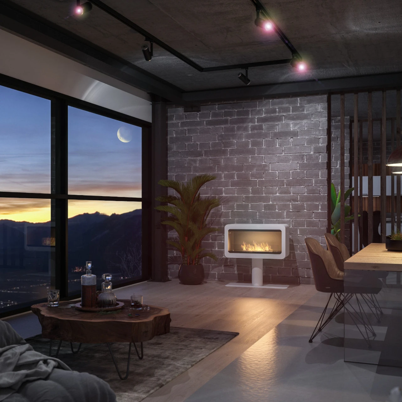 Inecco Designer Ethanolkamin Weiß 9 Inecco Designer Ethanolkamin Weiß – Bild 7