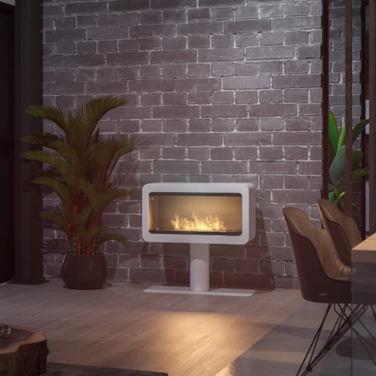 Inecco Designer Ethanolkamin Weiß 10 Inecco Designer Ethanolkamin Weiß – Bild 8