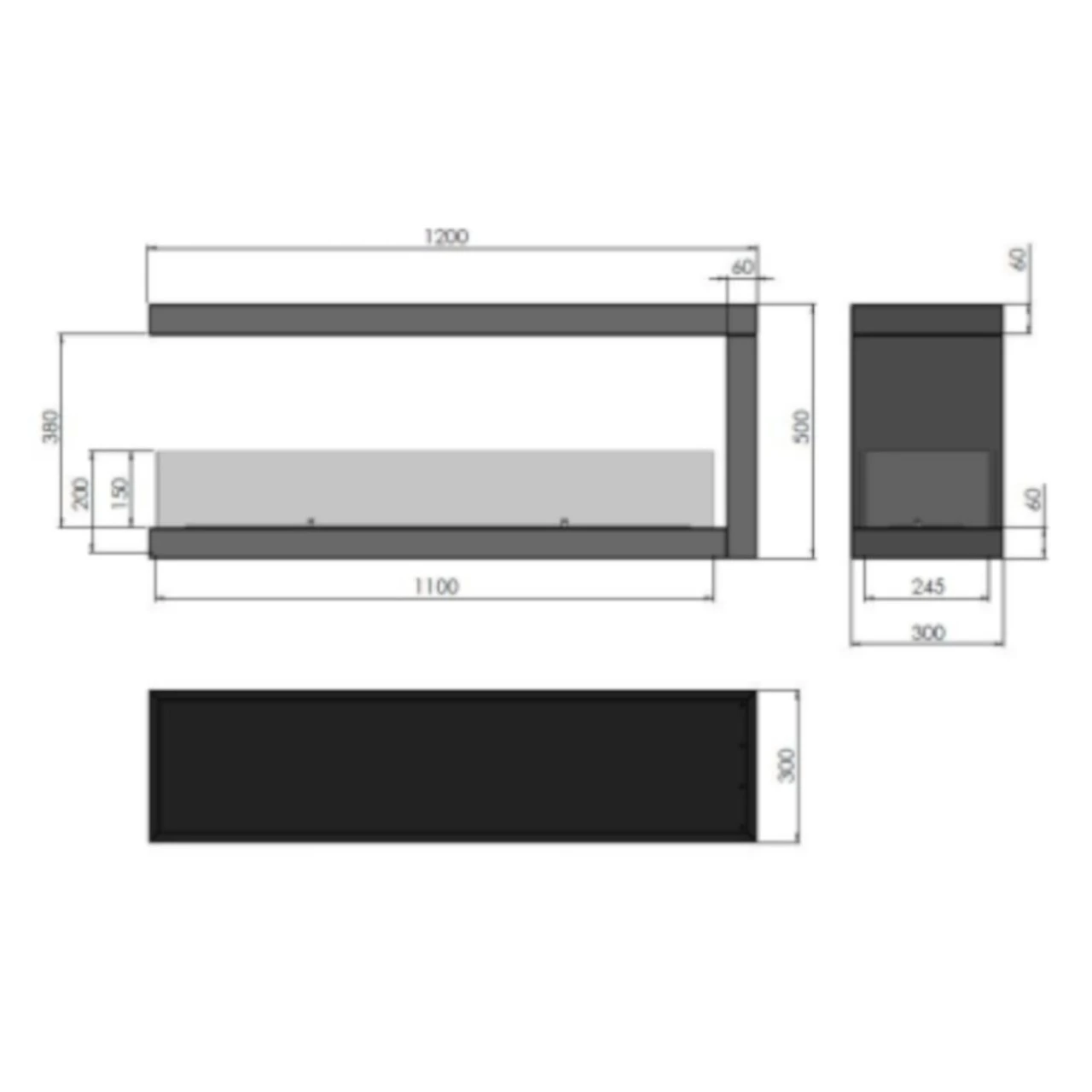 INSIDE U1200 Panorama Ethanolkamin Einbaukassette 12 INSIDE U1200 Panorama Ethanolkamin Einbaukassette – Bild 10