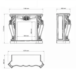 Louis Bioethanol Kamin Naturstein Schwarz Mit Steindekor -Heizungsanlagen ethanolkamin louis masse 1280x1280