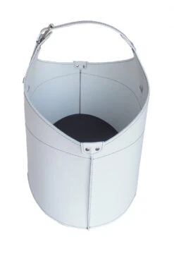 Designer Holzkorb Fabia Weiß Aus Regeneriertem Leder Mit Rollen -Heizungsanlagen firestyle fabia weiss 3 1280x1280