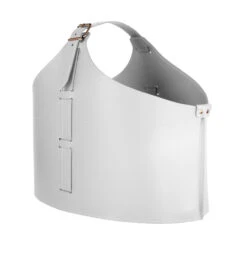 Designer Holzkorb Fabia Weiß Aus Regeneriertem Leder Mit Rollen -Heizungsanlagen firestyle fabia weiss 6 1280x1280
