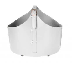 Designer Holzkorb Fabia Weiß Aus Regeneriertem Leder Mit Rollen -Heizungsanlagen firestyle fabia weiss 7 1280x1280