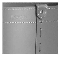 Designer Holzkorb Tonda Anthrazit Aus Regeneriertem Leder Mit Rollen -Heizungsanlagen firestyle tonda anthrazit 4 1280x1280