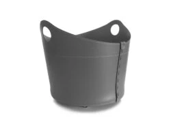 Designer Holzkorb Cadin Anthrazit Aus Regeneriertem Leder Mit Rollen -Heizungsanlagen firestyle cadin k07 anthrazit 3 1280x1280