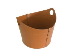 Designer Holzkorb Cadin Braun Aus Regeneriertem Leder Mit Rollen -Heizungsanlagen firestyle cadin k07 braun 4 1280x1280 1