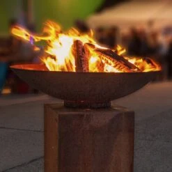 Gartenkamin Feuerschale PIO80 Cortenstahl -Heizungsanlagen gartenkamin feuerschale feuercampus365 pio80 cortenstahl web2 1280x1280