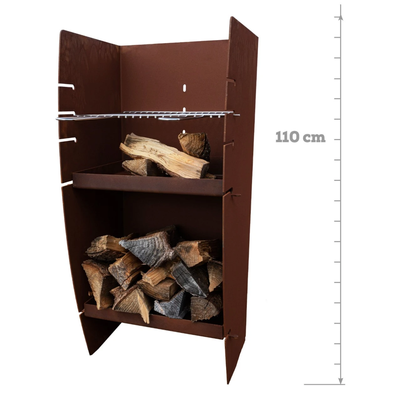 Gartenkamin CLASSIC MIDI Mit Grill Aus Cortenstahl 4 Gartenkamin CLASSIC MIDI Mit Grill Aus Cortenstahl – Bild 2