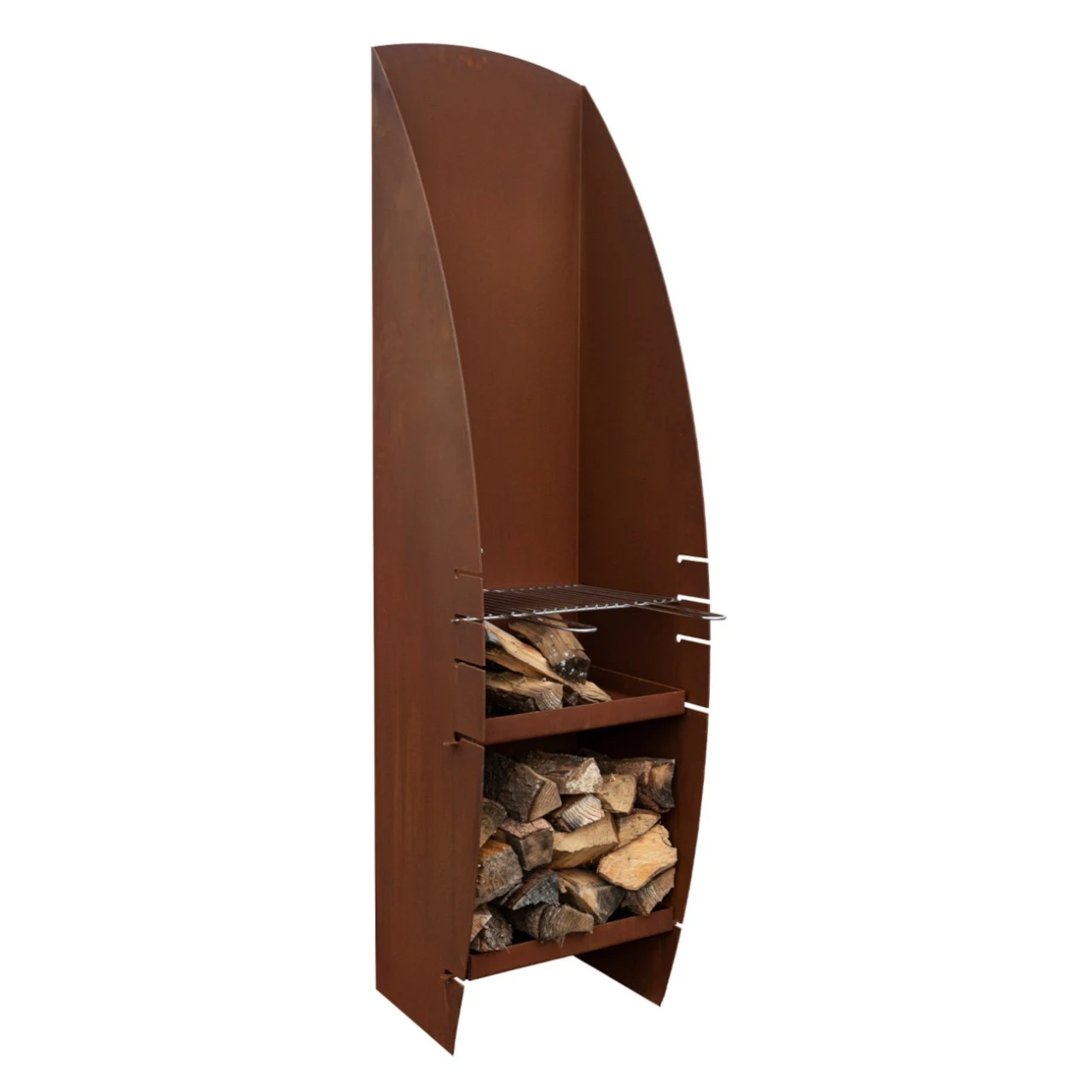 Gartenkamin CLASSIC Mit Grill Aus Cortenstahl 3 Gartenkamin CLASSIC Mit Grill Aus Cortenstahl