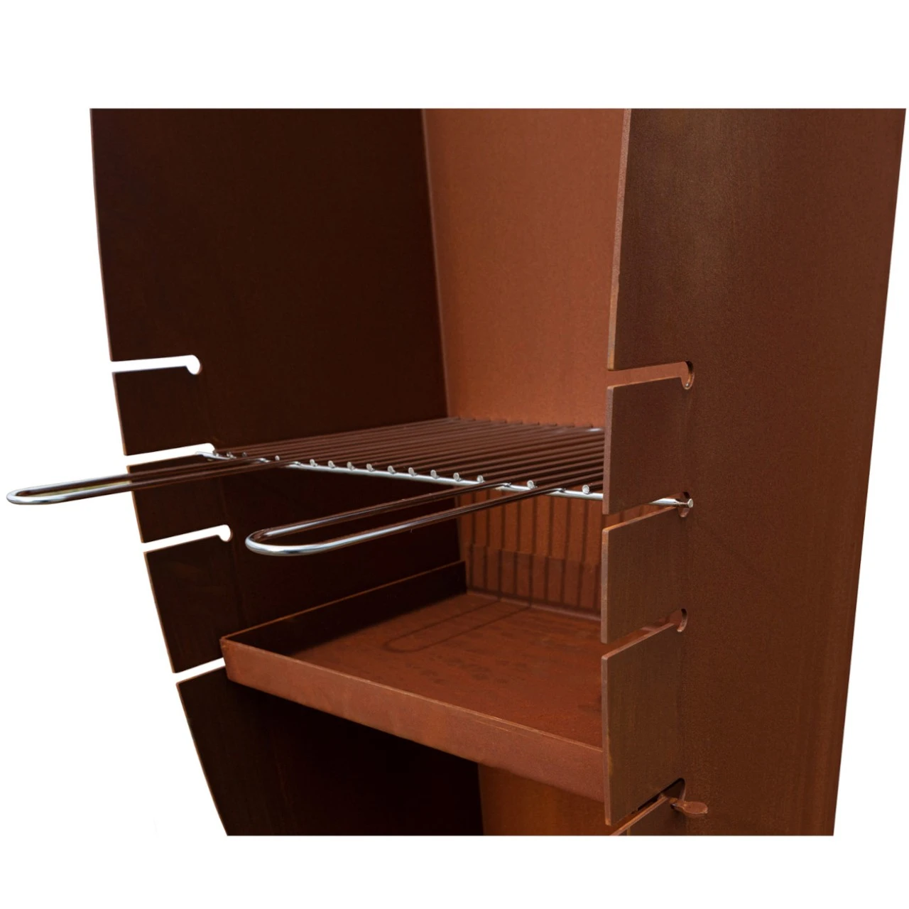 Gartenkamin CLASSIC Mit Grill Aus Cortenstahl 7 Gartenkamin CLASSIC Mit Grill Aus Cortenstahl – Bild 5