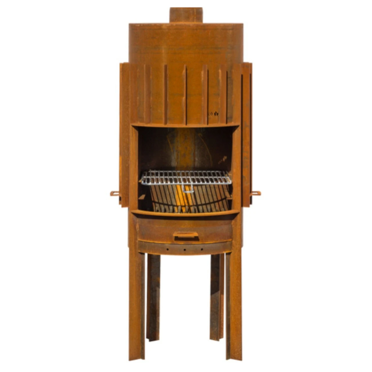 Gartenkamin Feuerschale PRIMUS Cortenstahl Optionales Grillrost 4 Gartenkamin Feuerschale PRIMUS Cortenstahl Optionales Grillrost – Bild 2