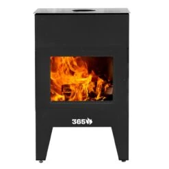 Gartenkamin JORIK Schwarz Mit Optionalem Grillrost