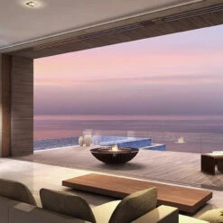 Premium Cosmo Beistelltisch / Ethanolkamin Corten Stahl -Heizungsanlagen glammfire cosmo corten2 1280x1280