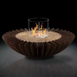 Premium Cosmo Beistelltisch / Ethanolkamin Corten Stahl -Heizungsanlagen glammfire cosmo corten3 1280x1280