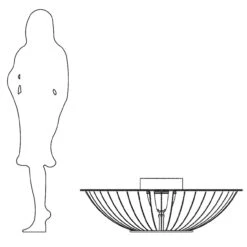 Premium Cosmo Beistelltisch / Ethanolkamin Corten Stahl -Heizungsanlagen glammfire cosmo masse1 1280x1280