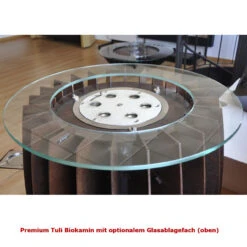 GlammFire Tuli Premium Stehtisch / Ethanolkamin -Heizungsanlagen glammfire tuli glasablagefach oben 1280x1280 1