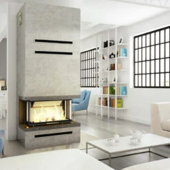 Volcano 3BTH Dreiseitiger Panorama Kamineinsatz 11kw -Heizungsanlagen hajduk volcano 3bth int 1280x1280