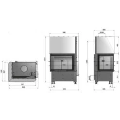 Kaminbausatz Imperial Extra Wasserkamin WLTh 12 KW Linksverglast -Heizungsanlagen hajduk volcano wlth 12 masse 1280x1280