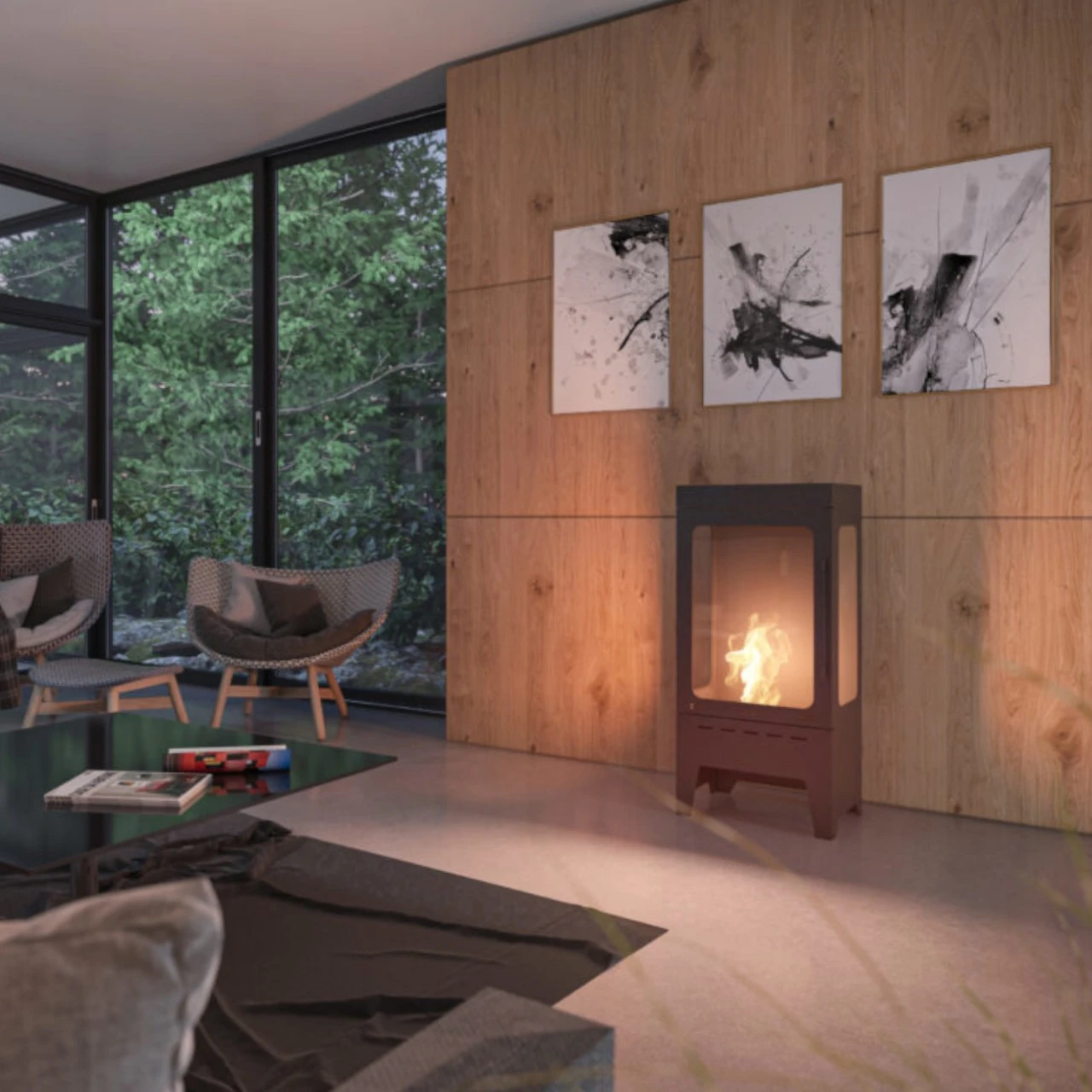 Incoza III Ethanolkamin Kaminofen Schwarz 5 Incoza III Ethanolkamin Kaminofen Schwarz – Bild 3