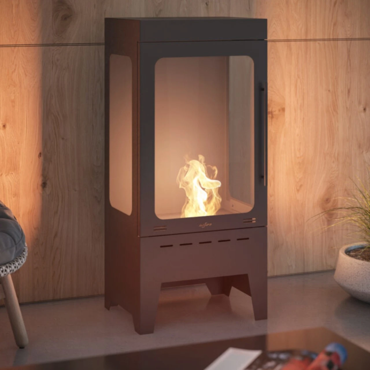 Incoza III Ethanolkamin Kaminofen Schwarz 3 Incoza III Ethanolkamin Kaminofen Schwarz