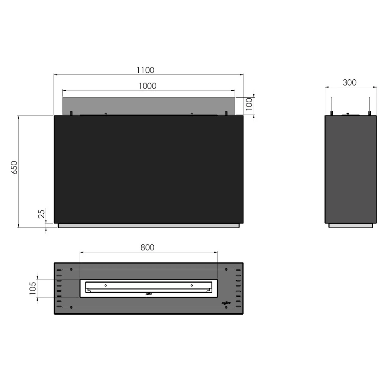 Incube Ethanolkamin Schwarz 8 Incube Ethanolkamin Schwarz – Bild 6