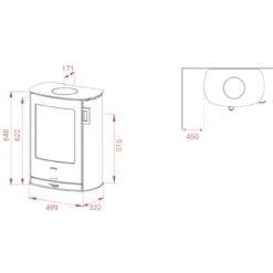Jubilee Wall Wand-Kaminofen 4kW -Heizungsanlagen jubilee15 wall masse 1280x1280
