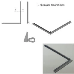 Hängender Tragrahmen Für L-Förmige Hajduk Kamineinsätze