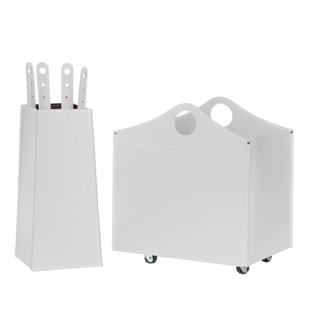 Bocad Designer Kaminbesteckset Und Holzkorb Weiß 3 Bocad Designer Kaminbesteckset Und Holzkorb Weiß