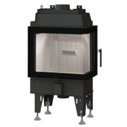 Feel 7CP Eck-Kamineinsatz 7kW Für Niedrigenergiehäuser