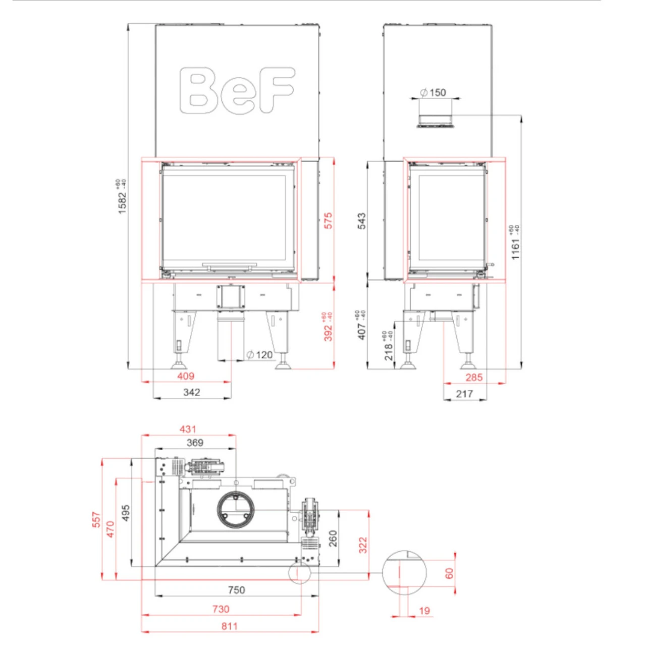 Feel V7CL Eck-Kamineinsatz 7kW Für Niedrigenergiehäuser 6 Feel V7CL Eck-Kamineinsatz 7kW Für Niedrigenergiehäuser – Bild 4