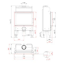 Feel 7 Kamineinsatz 7kW Für Niedrigenergiehäuser 13 Feel 7 Kamineinsatz 7kW Für Niedrigenergiehäuser -Heizungsanlagen kamineinsatz feel7 masse 1280x1280