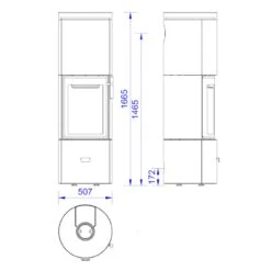 Solitherm Thermotte Speicher-Kaminofen Anthrazit 6kW DIBT -Heizungsanlagen kaminofen cera solitherm beton masse 1280x1280