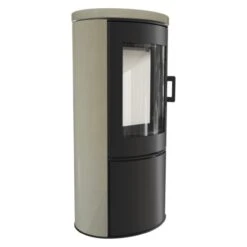 Koza AB/S/DR/BC Kaminofen Schwarz Beton Creme 8 KW -Heizungsanlagen kaminofen koza a s dr beton creme web7 1280x1280