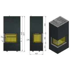 Eckamin Keramik Kaminbausatz Rechts 2PXLTH 6kW 17 Eckamin Keramik Kaminbausatz Rechts 2PXLTH 6kW -Heizungsanlagen keramik bausatz 2PXLTH masse 1280x1280