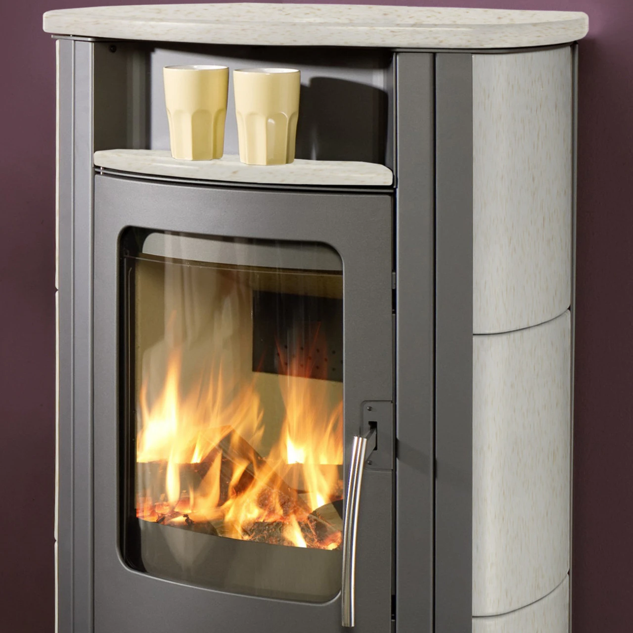 Caron Aqua Wasser Kaminofen 7+3 KW Gussgrau Mit Kachel Ahorn 6 Caron Aqua Wasser Kaminofen 7+3 KW Gussgrau Mit Kachel Ahorn – Bild 4