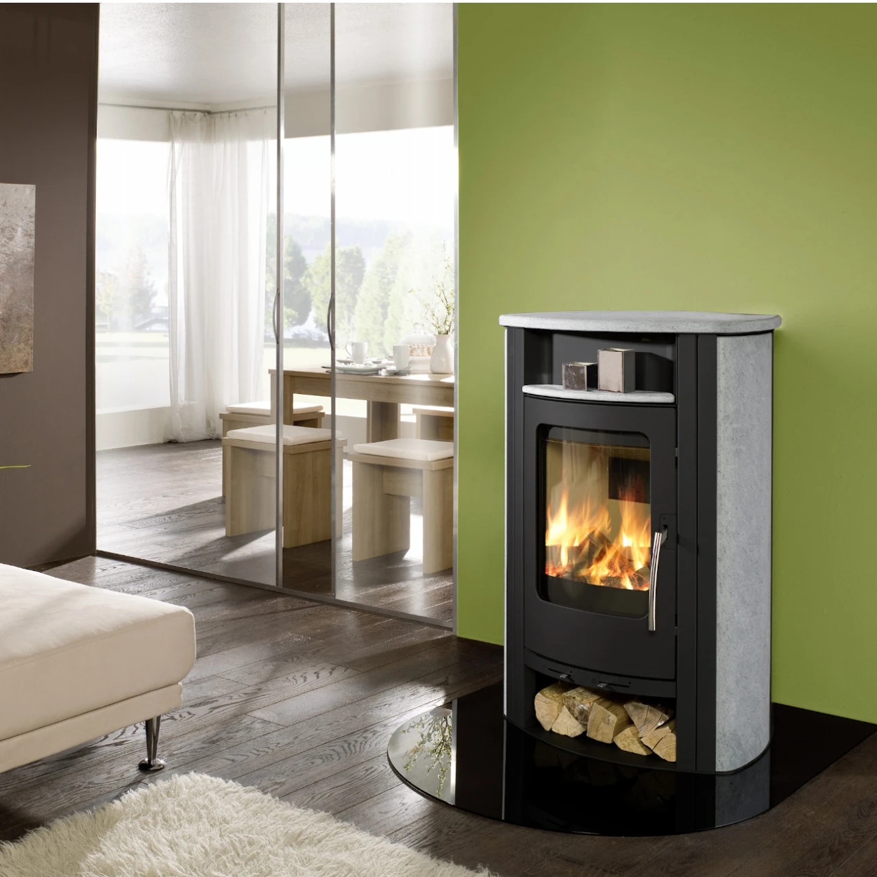 Caron Aqua Wasser Kaminofen 4+3 Schwarz Mit Serpentinstein 4 Caron Aqua Wasser Kaminofen 4+3 Schwarz Mit Serpentinstein – Bild 2