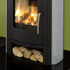 Caron Aqua Wasser Kaminofen 7+3 KW Schwarz Mit Serpentinstein -Heizungsanlagen koppe caron aqua serpentino schwarz unten 1280x1280 1