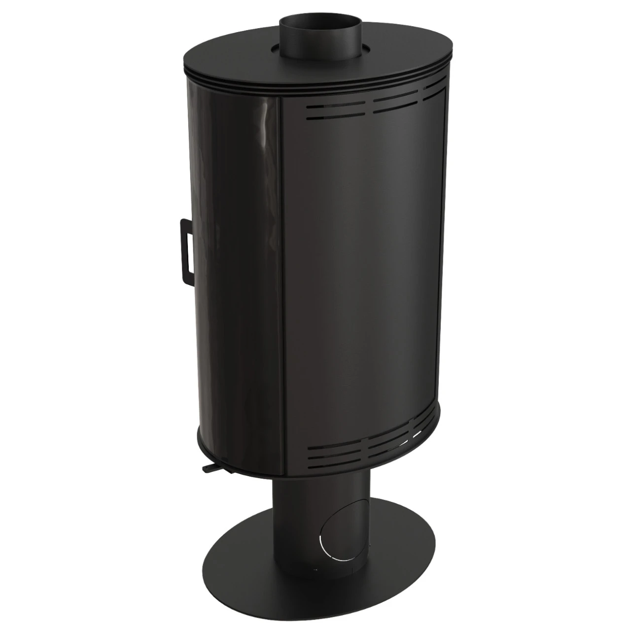 Koza AB/S/N/O/K Drehbarer Kaminofen 8kW Schwarze Kacheln 4 Koza AB/S/N/O/K Drehbarer Kaminofen 8kW Schwarze Kacheln – Bild 2