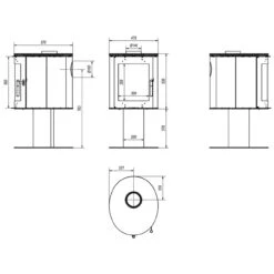 Kaminofen Koza Orbit Mit 7 KW -Heizungsanlagen kratki orbit masse 1280x1280