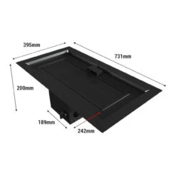 Outdoor Einbau Gaskamin / Heizstrahler 73x39 Mit 13kW -Heizungsanlagen kratki aqf06 einbau gaskamin heizstrahler masse1 1280x1280