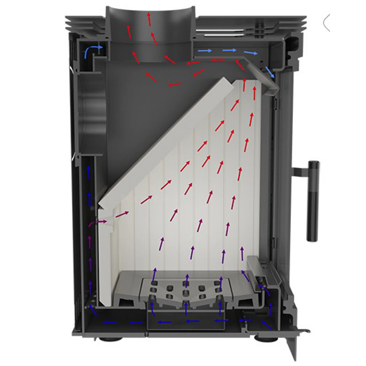 Koza K5/S/N Kaminofen 7kW Schwarz Trompetenfuß 7 Koza K5/S/N Kaminofen 7kW Schwarz Trompetenfuß – Bild 5