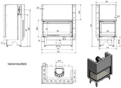 Nadia 14 Warmluft Kamineinsatz 14kW Hebetür Links Verglast 19 Nadia 14 Warmluft Kamineinsatz 14kW Hebetür Links Verglast -Heizungsanlagen kratki nadia 14 links masse 1280x1280