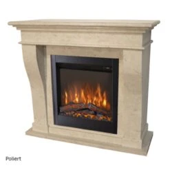 Kreta Levico Naturstein Weiß LED Kamin -Heizungsanlagen kreta weiss poliert naturstein levico70 led kamin elektrischer kamin 1280x1280