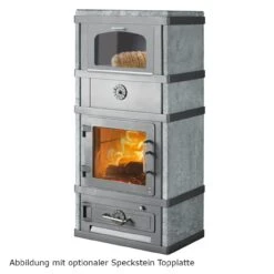Lotus 2080 Speckstein Kaminofen Mit Warmhaltefachtür 8kW Grau -Heizungsanlagen lotus kaminofen 2080 warmhaltefacht r grau topplatte 1280x1280