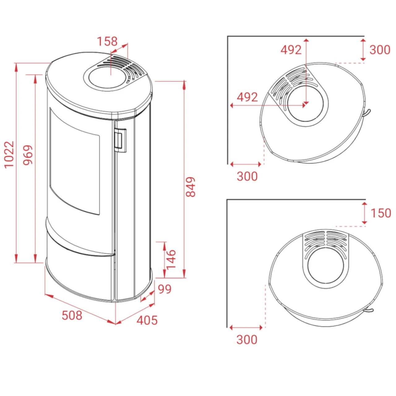 Liva 5S Indian Night Kaminofen Schwarz 5kW 6 Liva 5S Indian Night Kaminofen Schwarz 5kW – Bild 4