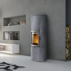 Maestro 152 Speckstein Speicher-Kaminofen 6kW -Heizungsanlagen lotus maestro 152 speckstein t r grau kaminofen web4 1280x1280
