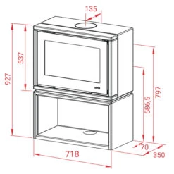 Style 370 Speckstein 6kW Kaminofen -Heizungsanlagen lotus style H370 IndianNight masse 1280x1280 1