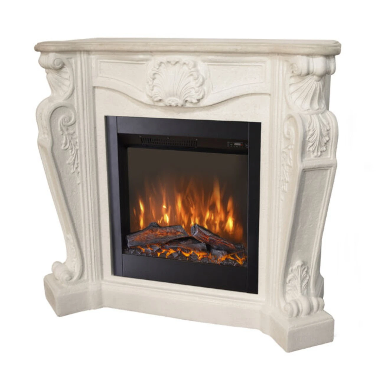 Louis Levico Vintage Weiß Klassischer LED Kamin 3 Louis Levico Vintage Weiß Klassischer LED Kamin