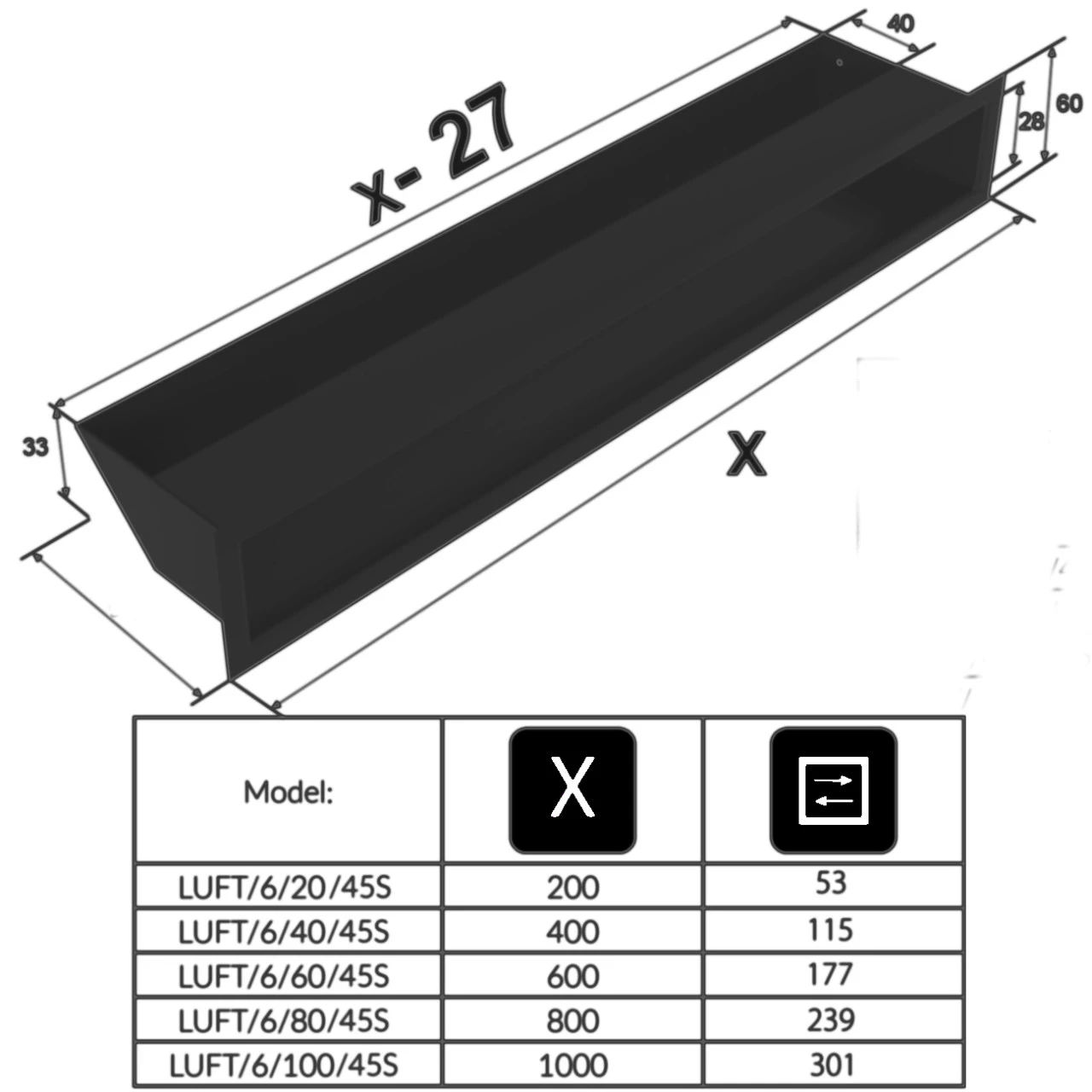 Luftleiste LUFT Creme Verschiedene Größen 15 Luftleiste LUFT Creme Verschiedene Größen – Bild 13