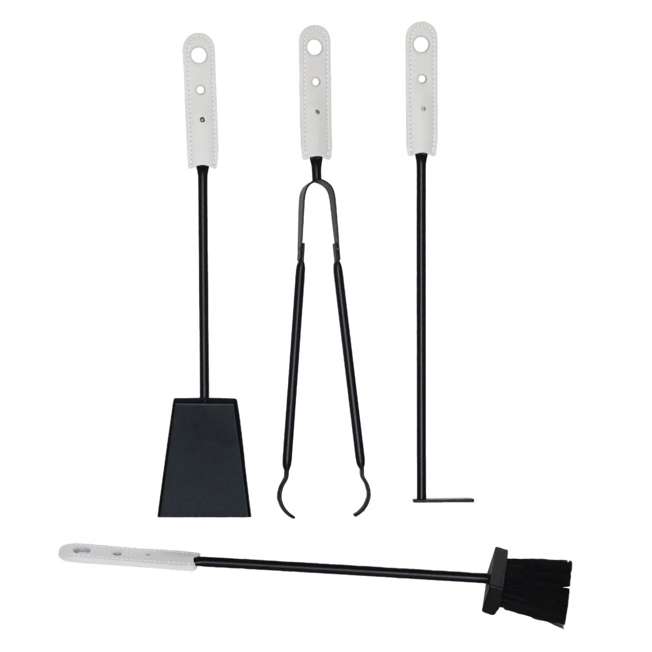 Bocad Designer Kaminbesteckset Und Holzkorb Weiß 4 Bocad Designer Kaminbesteckset Und Holzkorb Weiß – Bild 2